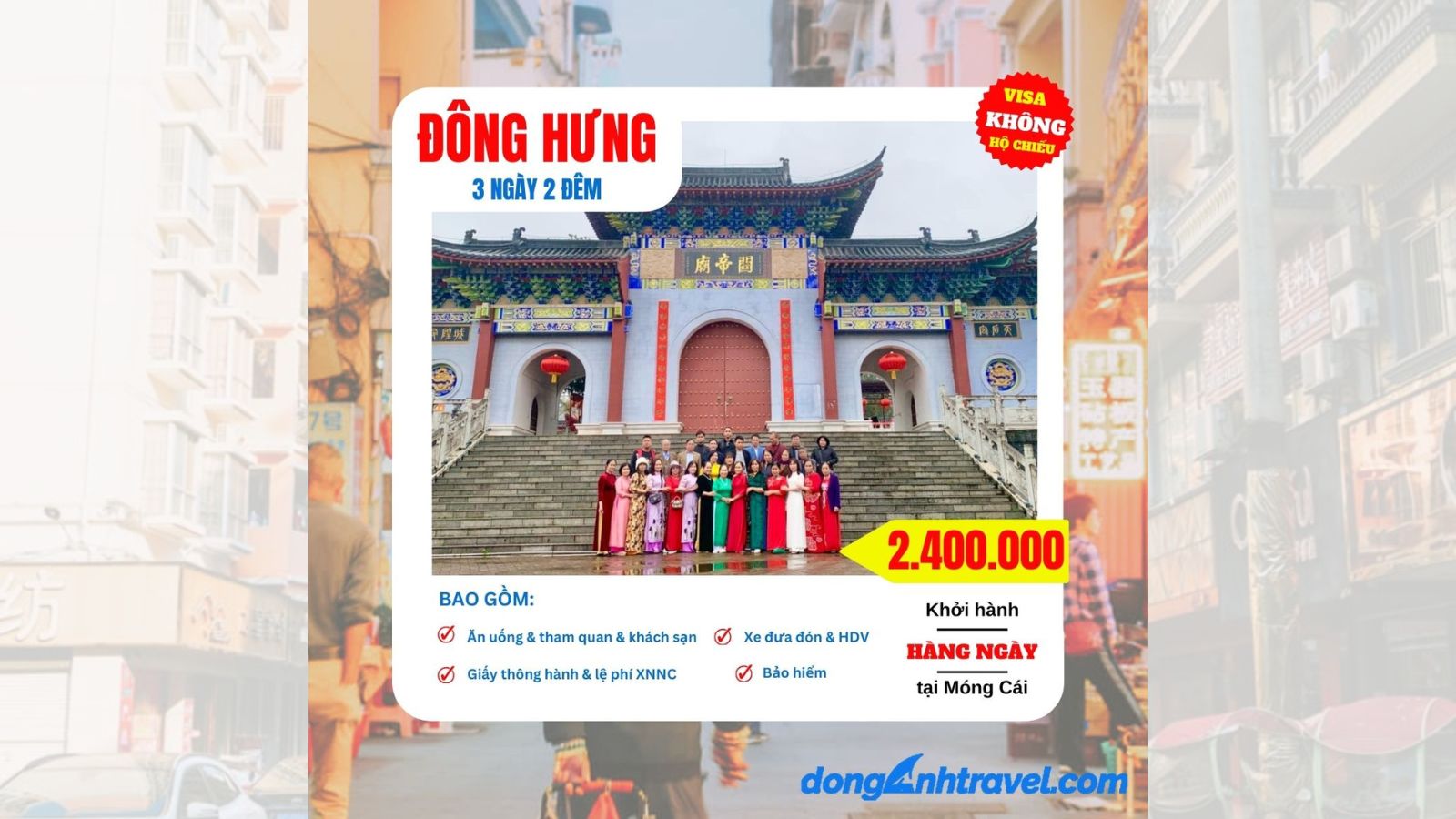 MÓNG CÁI - ĐÔNG HƯNG 3 NGÀY 2 ĐÊM