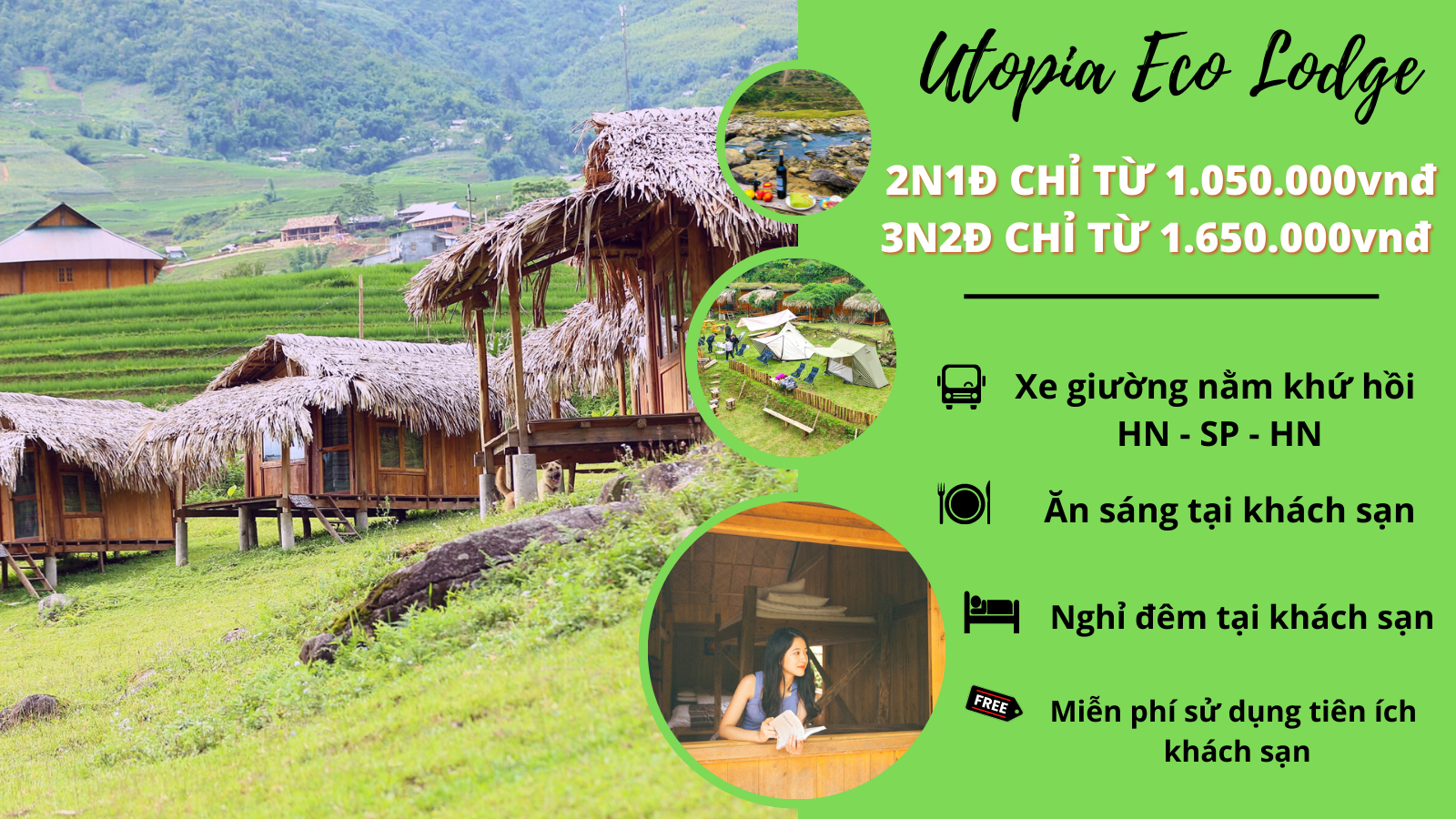 Combo Sapa: Utopia Eco Lodge